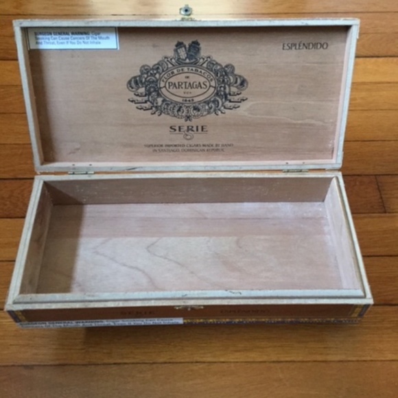 Vintage Wood Cigar Box Set of 2 Partagas Collectors Item - Picture 2 of 3